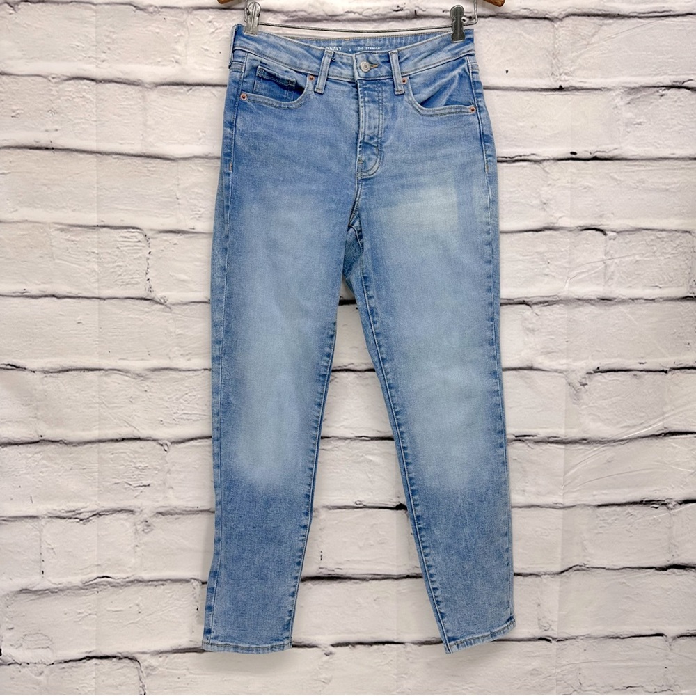 OLD NAVY Stonewash Jeans Sz 2 Extra Stretch High Rise O.G. Straight Butt… - Picture 14 of 16